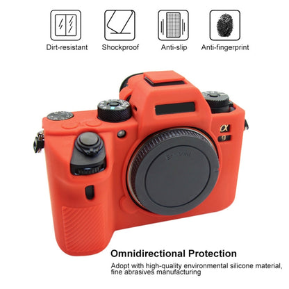 PULUZ Soft Silicone Protective Case for Sony A9 (ILCE-9) / A7 III/ A7R  III(Red) - Protective Case by PULUZ | Online Shopping UK | buy2fix