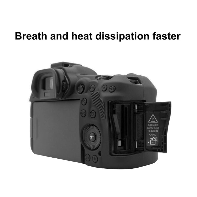 PULUZ Soft Silicone Protective Case for Canon EOS R5(Black) - Protective Case by PULUZ | Online Shopping UK | buy2fix