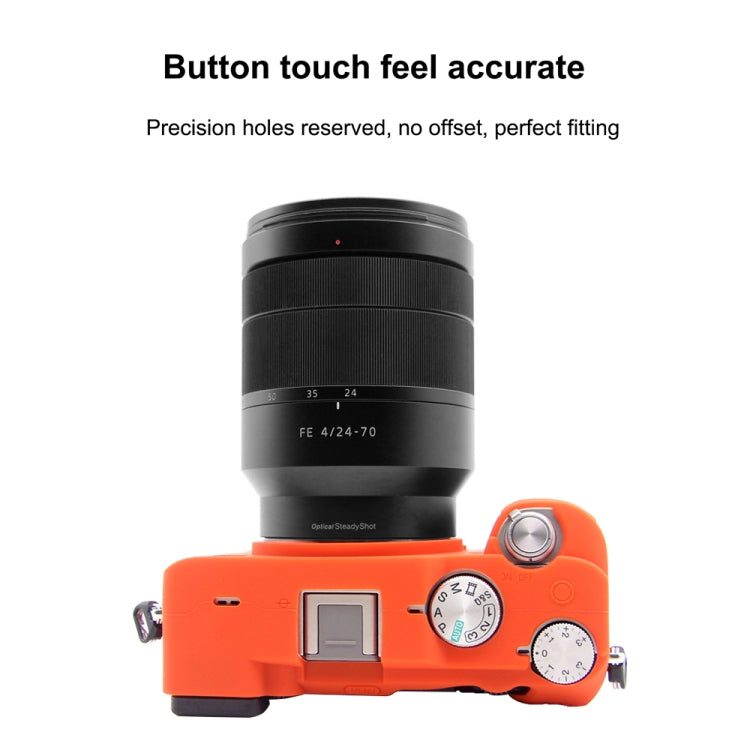 PULUZ Soft Silicone Protective Case for Sony A7C / ILCE-7C(Orange) - Protective Case by PULUZ | Online Shopping UK | buy2fix