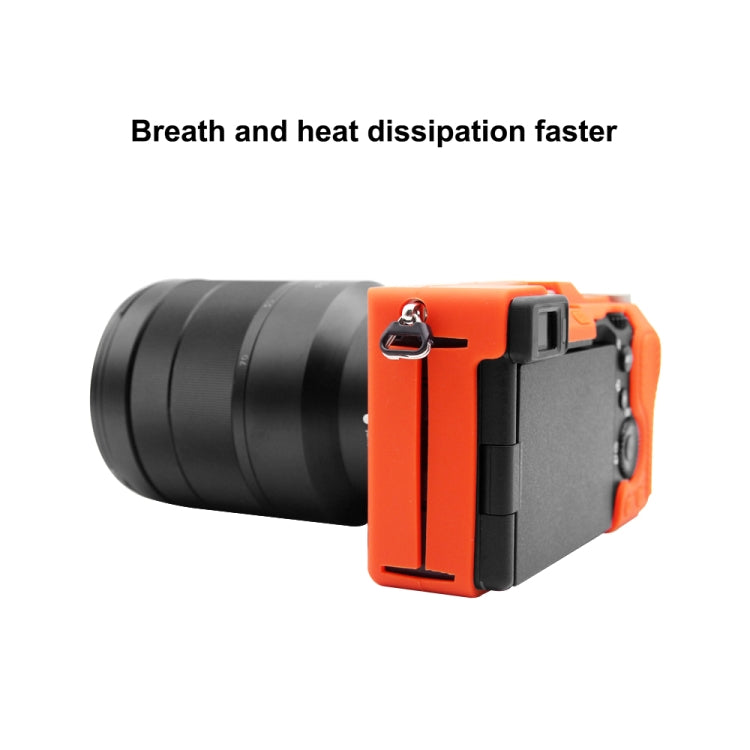 PULUZ Soft Silicone Protective Case for Sony A7C / ILCE-7C(Orange) - Protective Case by PULUZ | Online Shopping UK | buy2fix