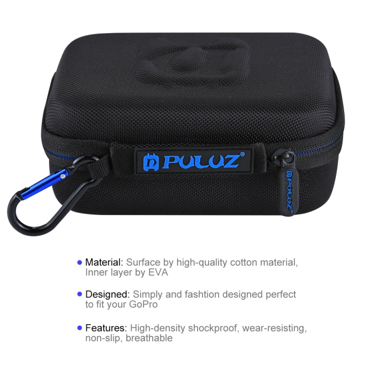 PULUZ Waterproof Carrying and Travel Case for GoPro, DJI Osmo Action and other Sport Cameras Accessories, Small Size: 16cm x 12cm x 7cm(Black) - DJI & GoPro Accessories by PULUZ | Online Shopping UK | buy2fix