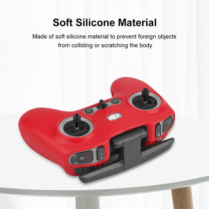 For DJI FPV Combo Remote Control PULUZ Silicone Protective Case(Red) - Cases & Bags by PULUZ | Online Shopping UK | buy2fix