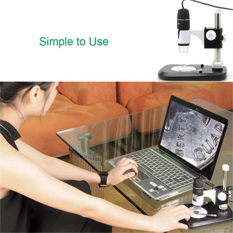 DMS-MDS800 40X-800X Magnifier 2.0MP Image Sensor USB Digital Microscope with 8 LEDs & Professional Stand - Digital Microscope by buy2fix | Online Shopping UK | buy2fix