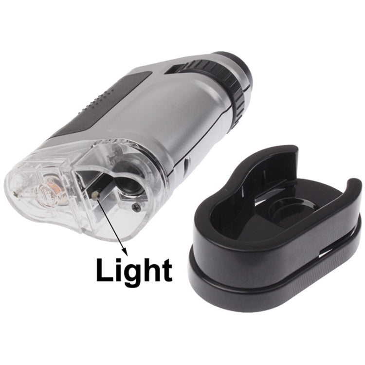 20X - 40X Magnification Zoom Lens Pocket Microscope with LED Light(Silver) - Digital Microscope by buy2fix | Online Shopping UK | buy2fix