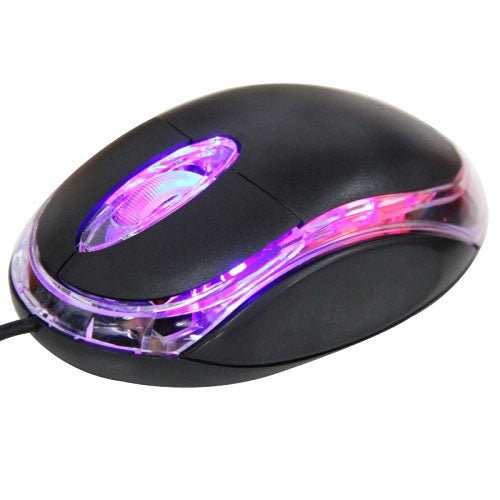 1000dpi Colorful Light USB Scroll Wheel Optical Mouse(Black) - Wired Mice by buy2fix | Online Shopping UK | buy2fix