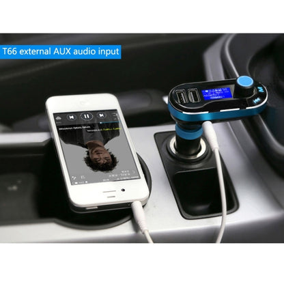 Bluetooth Tacking Handsfree Car Kit FM Transmitter with Remote Control, 2.1A Dual Car Charger, For iPhone, Galaxy, Sony, Lenovo, HTC, Huawei, and other Smartphones - In Car by buy2fix | Online Shopping UK | buy2fix