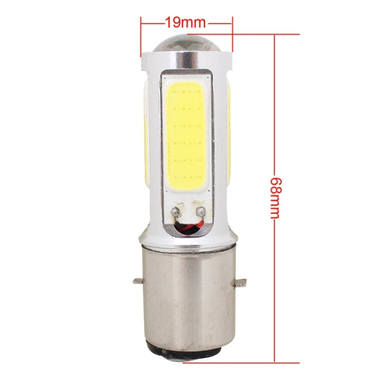 BA20D 1250LM 20W + 5W 5 x COB LED White Light Motorcycle Brake Light Lamp Bulb, DC 12V - Headlights by buy2fix | Online Shopping UK | buy2fix