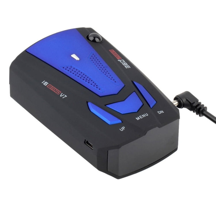 V7 Car Anti-Police Radar Detector 360 Protection Defense Laser Detection, Built-in Russian & English Voice Broadcast(Dark Blue) - Radar Detectors by buy2fix | Online Shopping UK | buy2fix