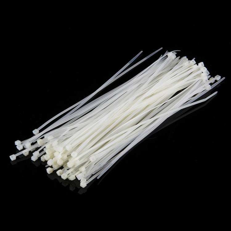 500 PCS 3 x 150mm Self-Locking Nylon Cable Wire Zip Ties(White) - In Car by buy2fix | Online Shopping UK | buy2fix