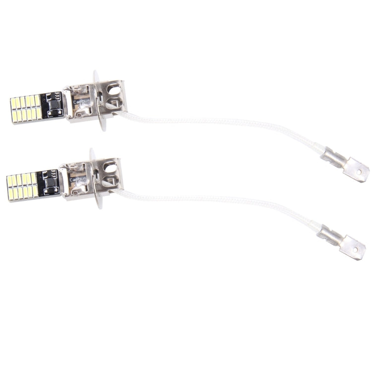 2 PCS H3 4.8W 720LM 6500K White Light 24 LED SMD 4014 Error-Free Canbus Car Clearance Lights Lamp, DC 12V - In Car by buy2fix | Online Shopping UK | buy2fix