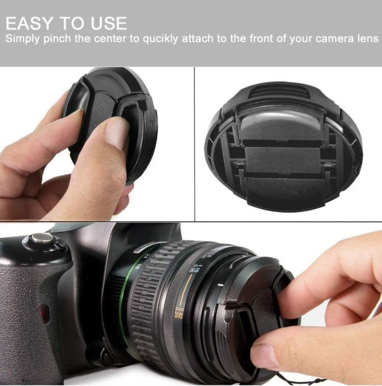 72mm Center Pinch Camera Lens Cap(Black) - Camera Accessories by buy2fix | Online Shopping UK | buy2fix