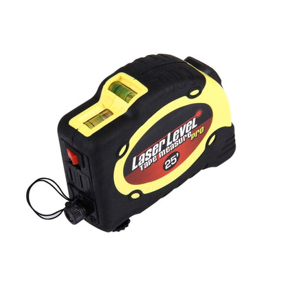 Laser Level with Tape Measure Pro (25 feet) & Belt Clip / Can be Attached to Tripod(Yellow) - Consumer Electronics by buy2fix | Online Shopping UK | buy2fix