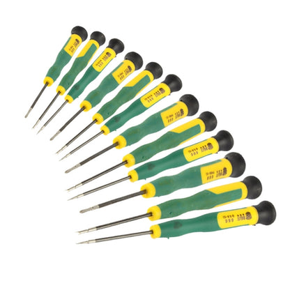 12 in 1 Screwdriver Repair Tool Set T2 T3 T4 T5 T6 T8 Ph00 Ph000 (Bst-666)(Green) - Screwdriver by BEST | Online Shopping UK | buy2fix