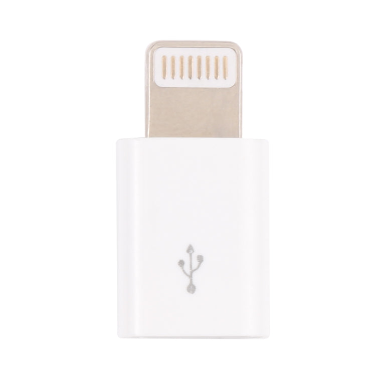 Micro USB Female to 8 Pin Male Mini Adapter(White) - Converter & Adapter by buy2fix | Online Shopping UK | buy2fix