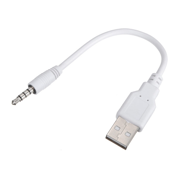 USB to 3.5mm Jack Data Sync & Charge Cable for iPod Shuffle 1st /2nd /3rd Generation, Length: 15.5cm(White) - Normal Style Cable by buy2fix | Online Shopping UK | buy2fix