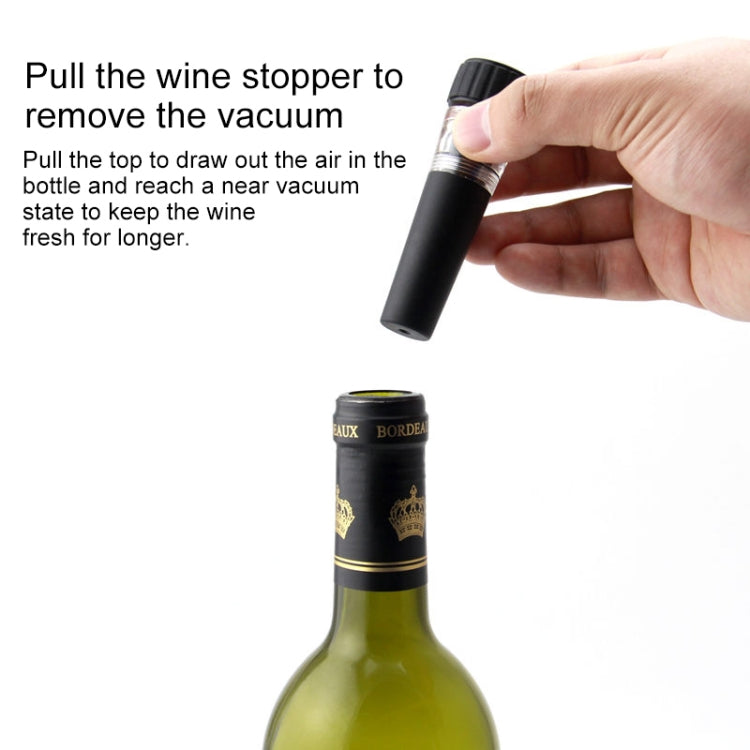 Reusable Vacuum Stopple Bottle Stopper Cork Plug for Wine Liquor(Black) - Home & Garden by buy2fix | Online Shopping UK | buy2fix