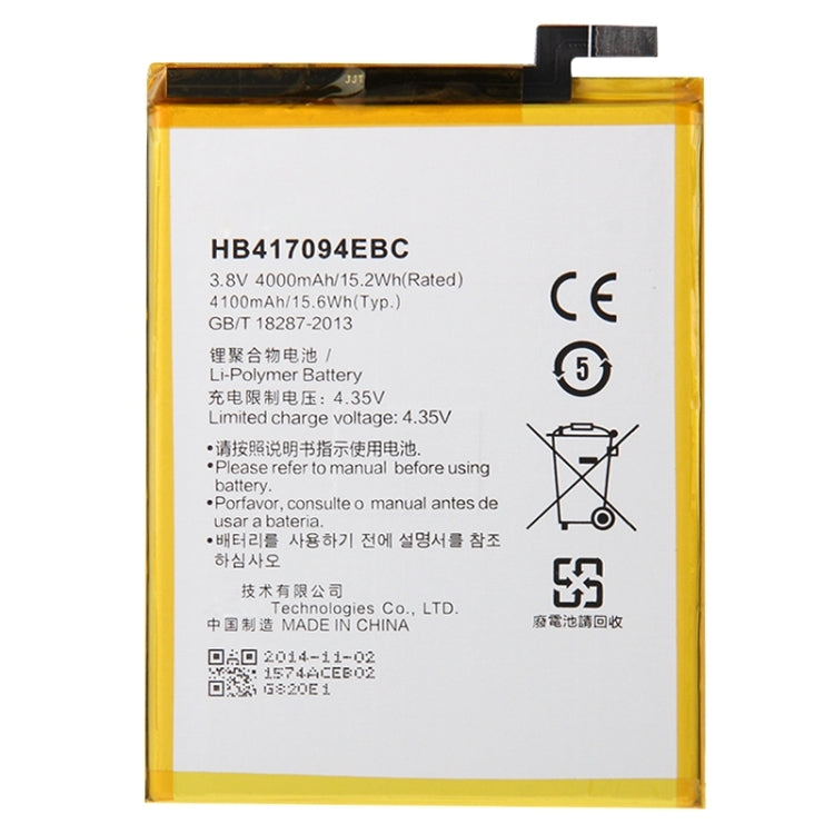 iPartsBuy HB417094EBC High Quality 4000mAh Rechargeable Li-Polymer Battery for Huawei Ascend Mate 7 - For Huawei by buy2fix | Online Shopping UK | buy2fix