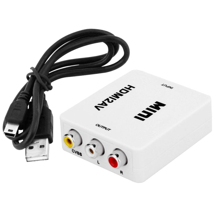 VK-126 MINI HDMI to CVBS/L+R Audio Converter Adapter (Scaler)(White) -  by buy2fix | Online Shopping UK | buy2fix