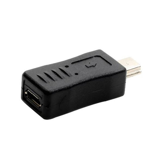 USB 2.0 Mini USB to Micro USB Female Adapter(Black) -  by buy2fix | Online Shopping UK | buy2fix