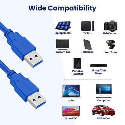 USB 3.0 A Male to A Male AM-AM Extension Cable, Length: 1.8m - USB 3.0 by buy2fix | Online Shopping UK | buy2fix