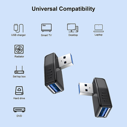 USB 3.0 AM to USB 3.0 AF Cable Adapter(Black) - USB 3.0 by buy2fix | Online Shopping UK | buy2fix