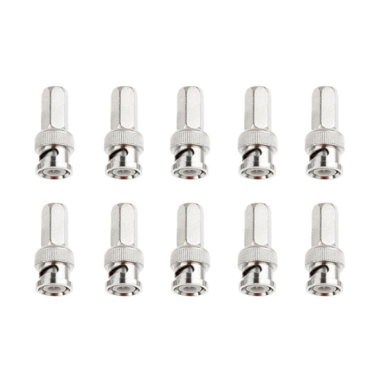 10 PCS Hexagon BNC Male Compression Connector - Security by buy2fix | Online Shopping UK | buy2fix