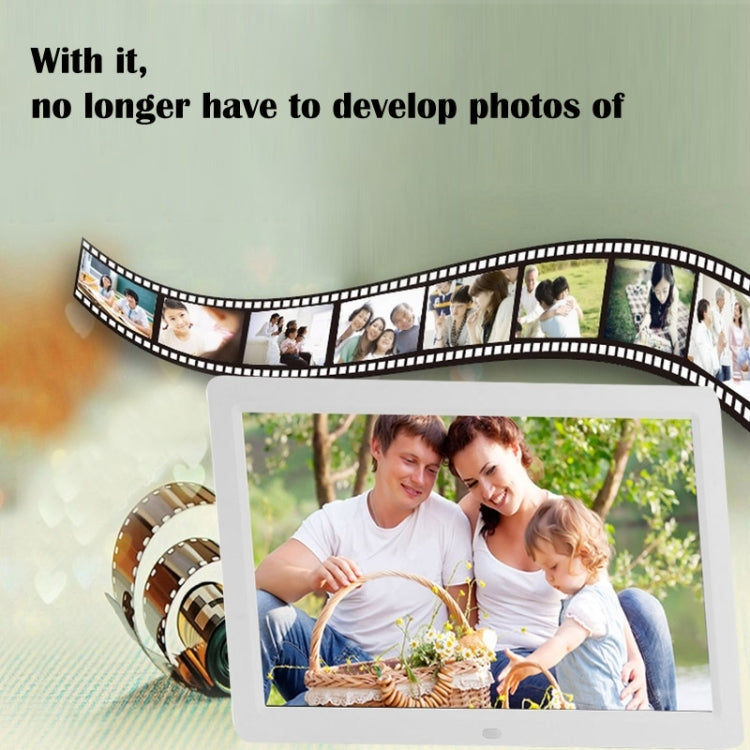 12 inch LED Display Multi-media Digital Photo Frame with Holder & Music & Movie Player, Support USB / SD / Micro SD / MMC / MS / XD Card Input(Black) - Consumer Electronics by buy2fix | Online Shopping UK | buy2fix