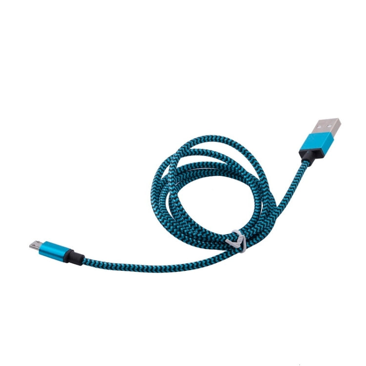 1m Woven Style Micro USB to USB 2.0 Data / Charger Cable, For Samsung, HTC, Sony, Lenovo, Huawei, and other Smartphones(Blue) - Micro USB Cable by buy2fix | Online Shopping UK | buy2fix