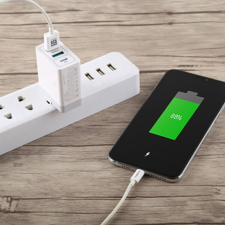 3A Max Output USB-PD + Dual QC3.0 USB Ports Travel Fast Charger, US Plug - Apple Accessories by buy2fix | Online Shopping UK | buy2fix