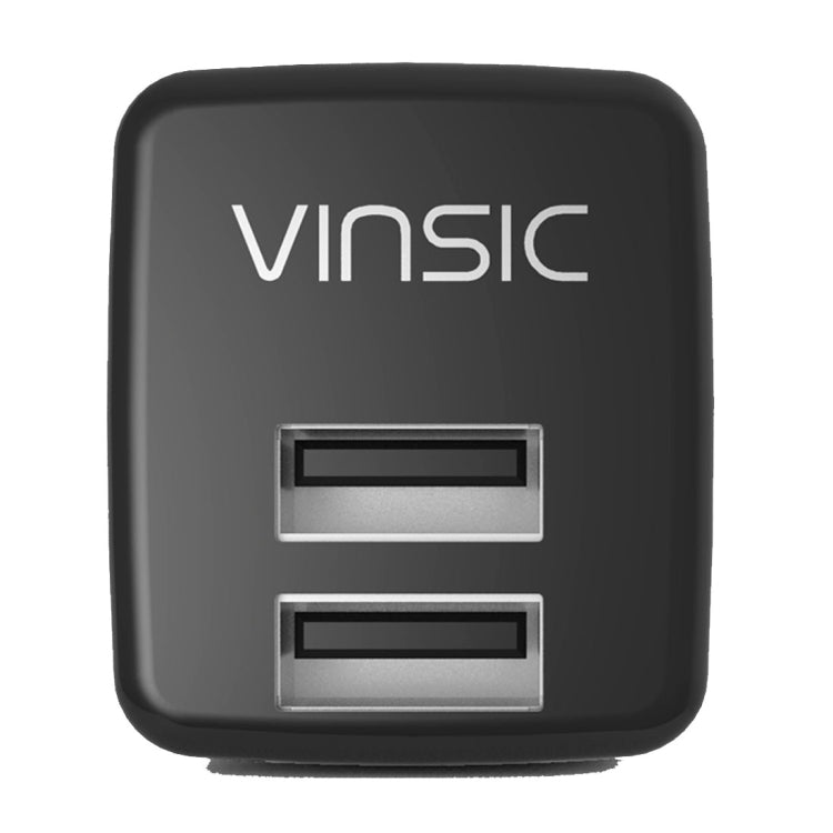 Vinsic 12W 5V 2.4A Output Dual USB Wall Charger USB Charger Adapter - USB Charger by VINSIC | Online Shopping UK | buy2fix