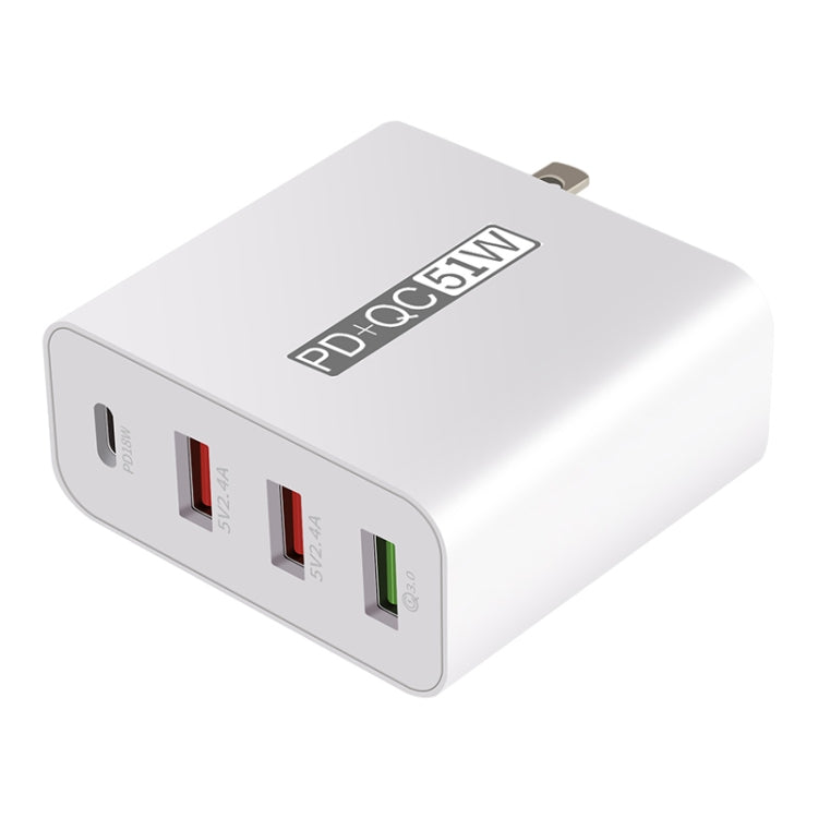 WLX-A6 4 Ports Quick Charging USB Travel Charger Power Adapter, UK Plug - USB Charger by buy2fix | Online Shopping UK | buy2fix