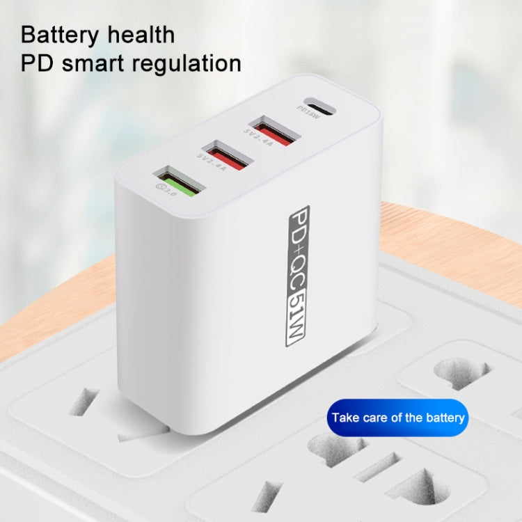 WLX-A6 4 Ports Quick Charging USB Travel Charger Power Adapter, US Plug - USB Charger by buy2fix | Online Shopping UK | buy2fix