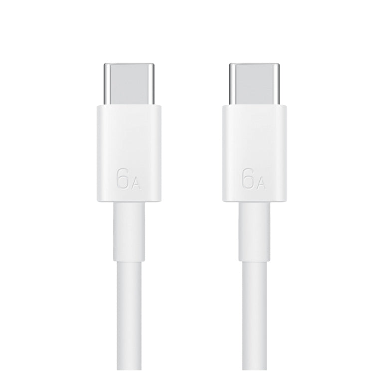 Original Huawei CC800 6A Type-C / USB-C to Type-C / USB-C Charging Data Cable, Length: 1.8m (White) - USB-C & Type-C Cable by Huawei | Online Shopping UK | buy2fix