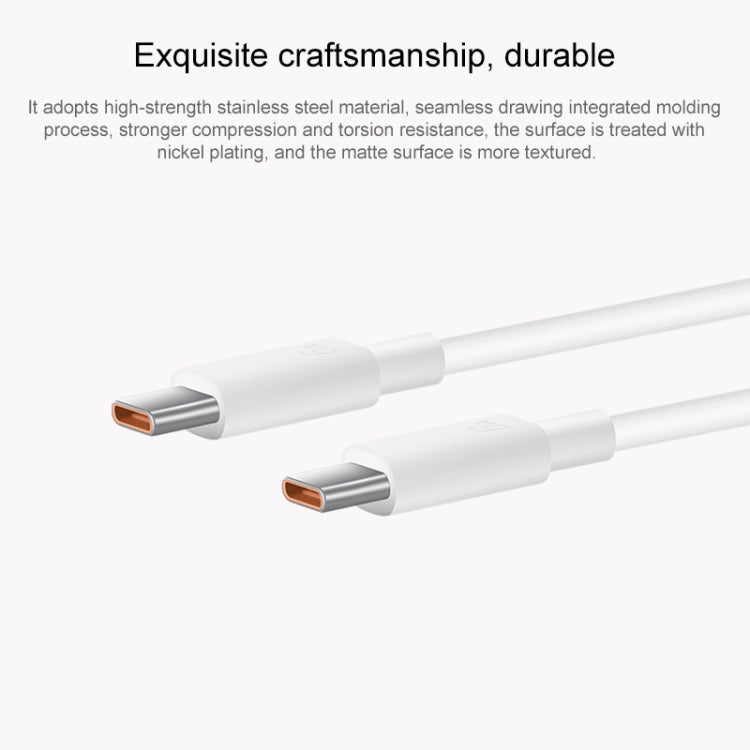 Original Huawei CC800 6A Type-C / USB-C to Type-C / USB-C Charging Data Cable, Length: 1.8m (White) - USB-C & Type-C Cable by Huawei | Online Shopping UK | buy2fix