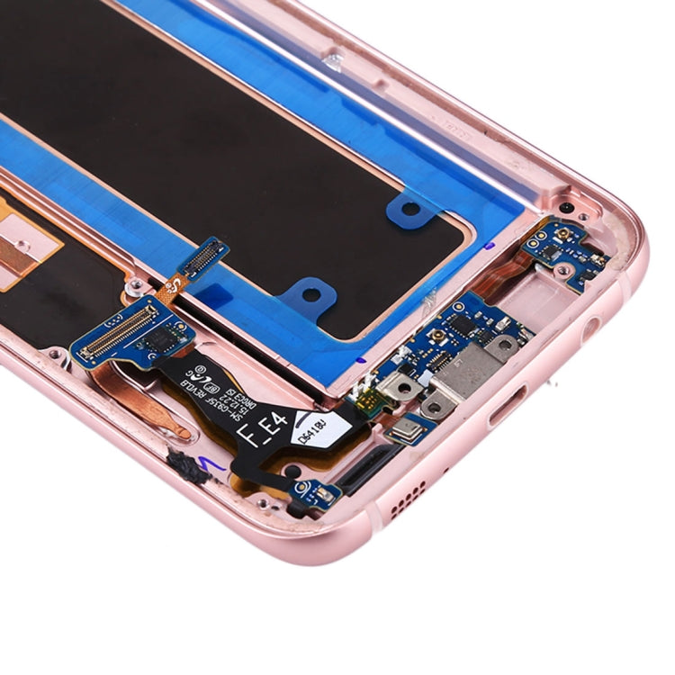 Original LCD Screen and Digitizer Full Assembly with Frame & Charging Port Board & Volume Button & Power Button For Galaxy S7 Edge / G935F(Pink) - Other Galaxy Parts by buy2fix | Online Shopping UK | buy2fix