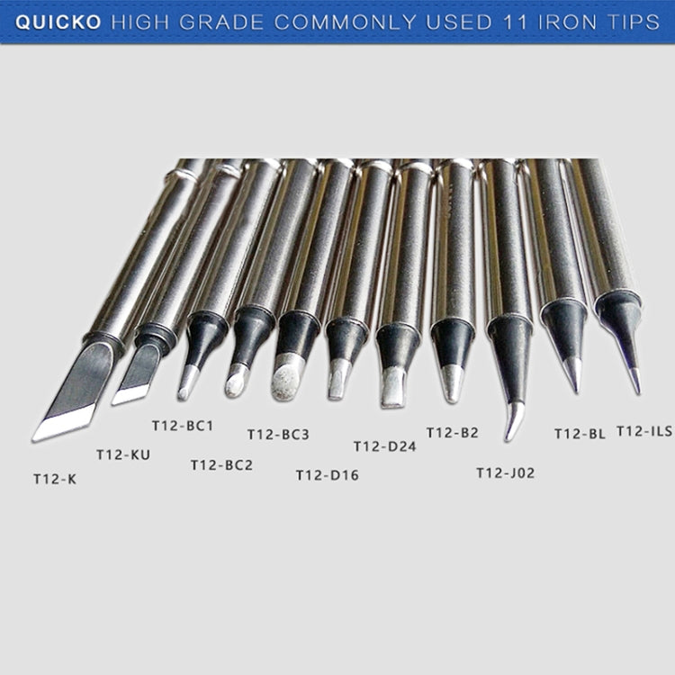 QUICKO T12-KU Black Welding Lead-free Soldering Iron Tip - Soldering Iron Tip by Quicko | Online Shopping UK | buy2fix