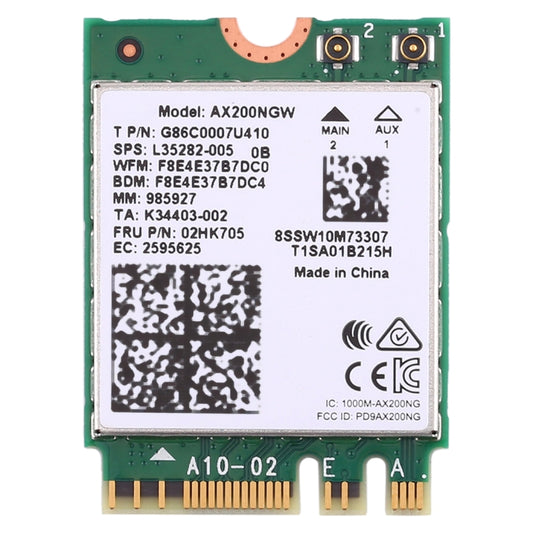 Dual Band AX200 2400Mbps Wireless AX200NGW NGFF M.2 Bluetooth 5.0 Wifi Network Card 2.4G/5G 802.11 ac/ax - USB Network Adapter by buy2fix | Online Shopping UK | buy2fix