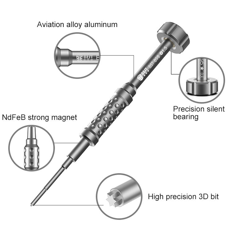 BEST BST-898 6 in 1 3D Screwdriver For Mobile Phone Dismantling - Screwdriver by BEST | Online Shopping UK | buy2fix