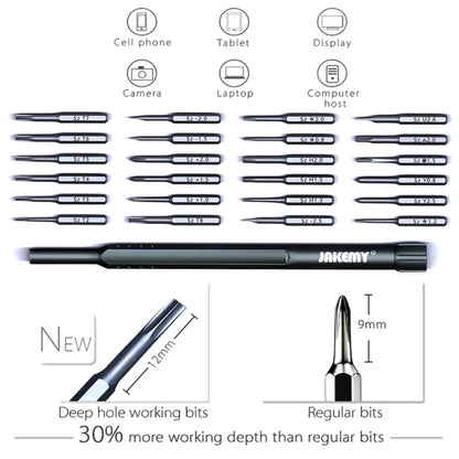 JAKEMY JM-8168 24 in 1 Precision Magnetic Screwdriver Kit with Deep Hole Screw Bits - Screwdriver Set by JAKEMY | Online Shopping UK | buy2fix