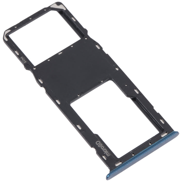 For Samsung Galaxy A03s SM-A037U Original SIM Card Tray + Micro SD card tray (Blue) - Repair & Spare Parts by buy2fix | Online Shopping UK | buy2fix