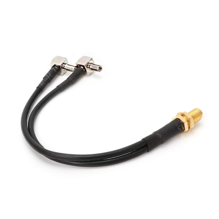 RG174 SMA Female to 2 x TS9 Male Connecting Cable Extension, Length: 15cm - Security by buy2fix | Online Shopping UK | buy2fix