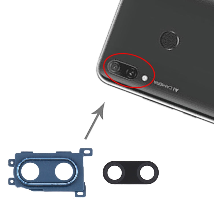 For Huawei Enjoy 9 Plus  10pcs Camera Lens Cover (Blue) - Camera by buy2fix | Online Shopping UK | buy2fix
