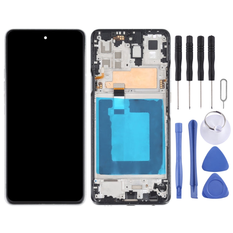 Original LCD Screen for LG Q92 5G Digitizer Full Assembly with Frame (Silver) - For LG by buy2fix | Online Shopping UK | buy2fix