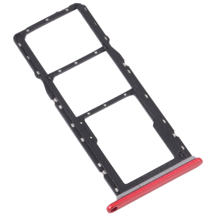 For ZTE Blade V40 Vita SIM Card Tray + SIM Card Tray + Micro SD Card Tray (Red) - For ZTE by buy2fix | Online Shopping UK | buy2fix