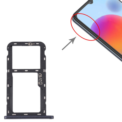 For ZTE Blade A52 SIM Card Tray + SIM Card Tray / Micro SD Card Tray (Grey) - Repair & Spare Parts by buy2fix | Online Shopping UK | buy2fix