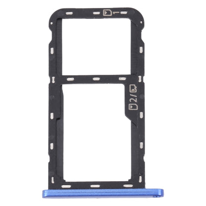 For ZTE Blade A72 SIM Card Tray + SIM Card Tray / Micro SD Card Tray (Blue) - For ZTE by buy2fix | Online Shopping UK | buy2fix