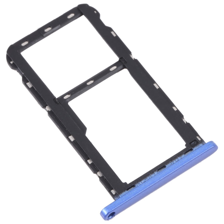 For ZTE Blade A72 SIM Card Tray + SIM Card Tray / Micro SD Card Tray (Blue) - For ZTE by buy2fix | Online Shopping UK | buy2fix