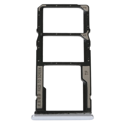 SIM Card Tray + SIM Card Tray + Micro SD Card Tray For Xiaomi Redmi 10A (Silver) - Repair & Spare Parts by buy2fix | Online Shopping UK | buy2fix