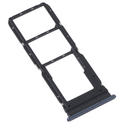 For vivo Y21 2021 / Y21S / Y21T / Y21T India SIM Card Tray + SIM Card Tray + Micro SD Card Tray (Dark Blue) - Repair & Spare Parts by buy2fix | Online Shopping UK | buy2fix