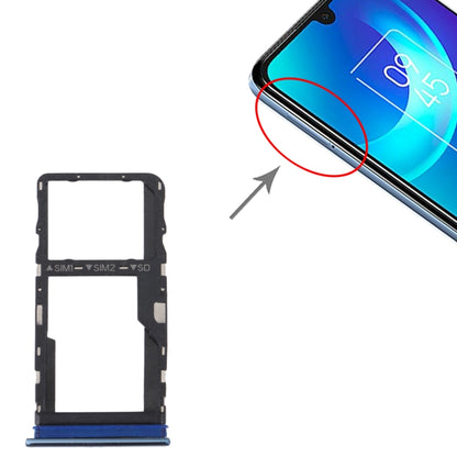 For TCL 30 / 30+ / 30 5G Original SIM Card Tray + Micro SD Card Tray (Blue) - Repair & Spare Parts by buy2fix | Online Shopping UK | buy2fix